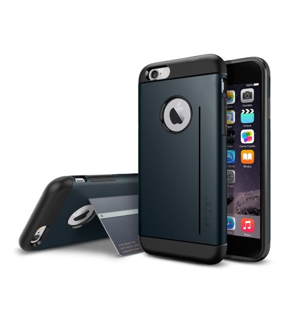 iPhone 6 Case Spigen Slim Armor AIR CUSHION metal   slate Slim Fit